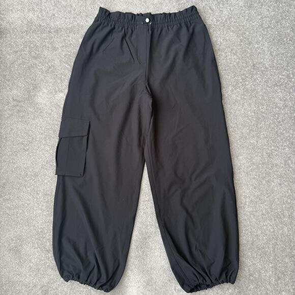 SPANX Pants - Spanx Pants Womens Large Black Cargo Jogger Elastic Waist Bungee Cuffs Stretch